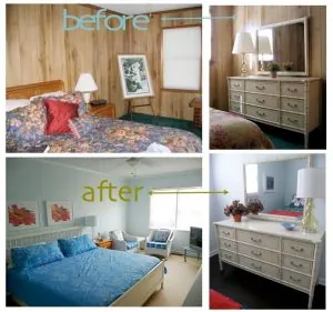 Before and After Wood Paneling