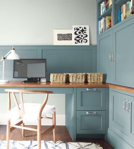 Interior painted with Aegean Teal by Benjamin Moore